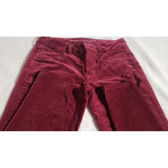 American Eagle Outfitters  Womens Maroon Velvet Super Stretch‎ Jegging| 2S - Picture 5 of 5